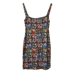 Urban Outfitters Justine Patches of Floral Mini Tank Flower Bodycon Dress